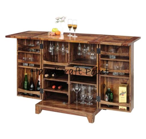 Sheesham Wood Bar Cabinet - Handicraft Point